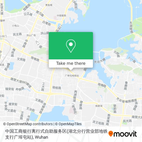 中国工商银行离行式自助服务区(湖北分行营业部地铁支行广埠屯站) map