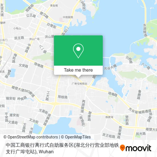 中国工商银行离行式自助服务区(湖北分行营业部地铁支行广埠屯站) map