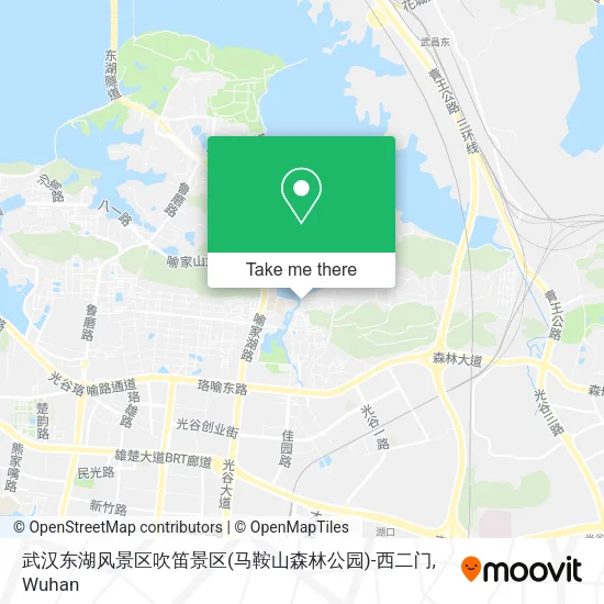 武汉东湖风景区吹笛景区(马鞍山森林公园)-西二门 map