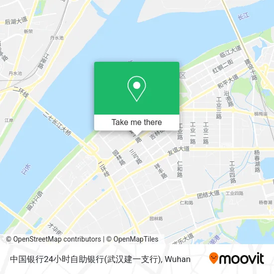 中国银行24小时自助银行(武汉建一支行) map