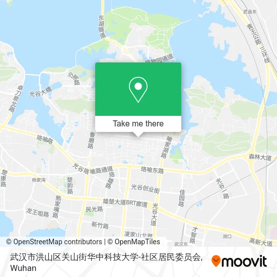 武汉市洪山区关山街华中科技大学-社区居民委员会 map