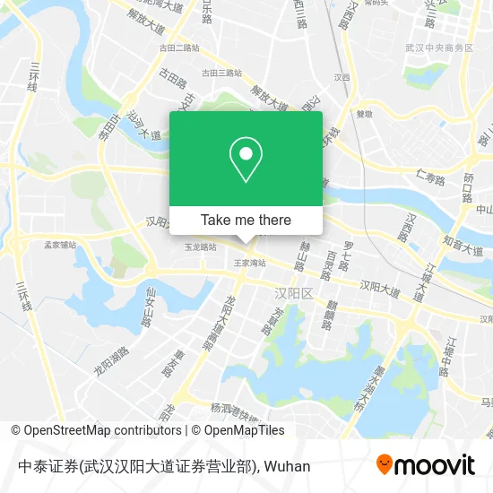 中泰证券(武汉汉阳大道证券营业部) map