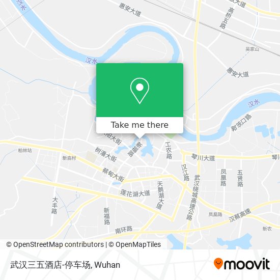 武汉三五酒店-停车场 map