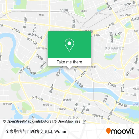 崔家墩路与四新路交叉口 map