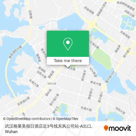 武汉格莱美假日酒店近3号线东风公司站-A出口 map