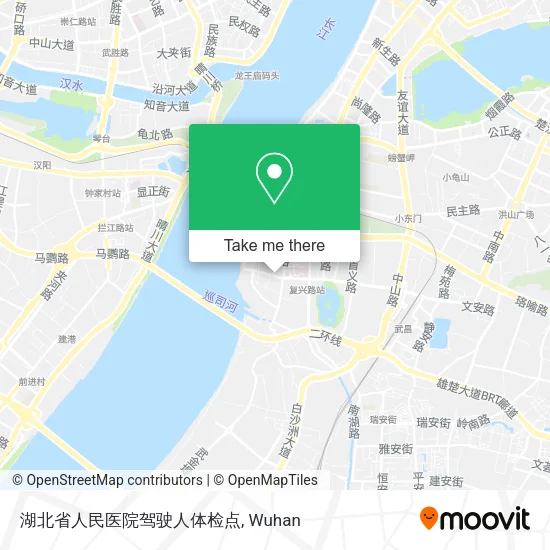 湖北省人民医院驾驶人体检点 map
