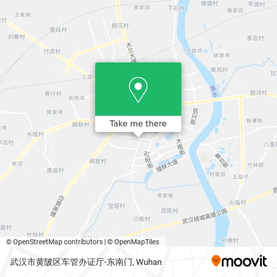 武汉市黄陂区车管办证厅-东南门 map