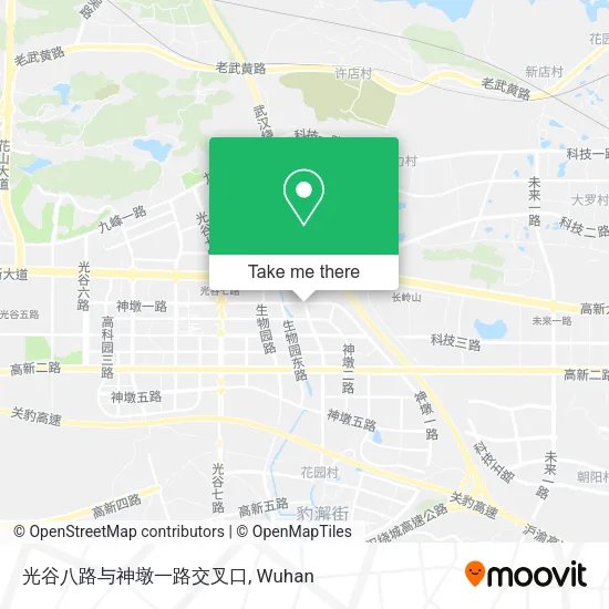 光谷八路与神墩一路交叉口 map