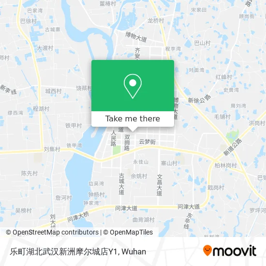 乐町湖北武汉新洲摩尔城店Y1 map
