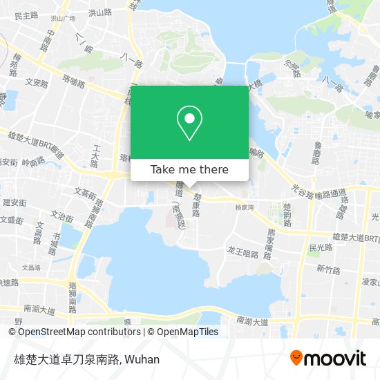 雄楚大道卓刀泉南路 map