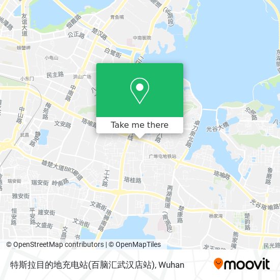 特斯拉目的地充电站(百脑汇武汉店站) map