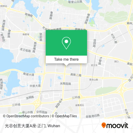 光谷创意大厦A座-正门 map