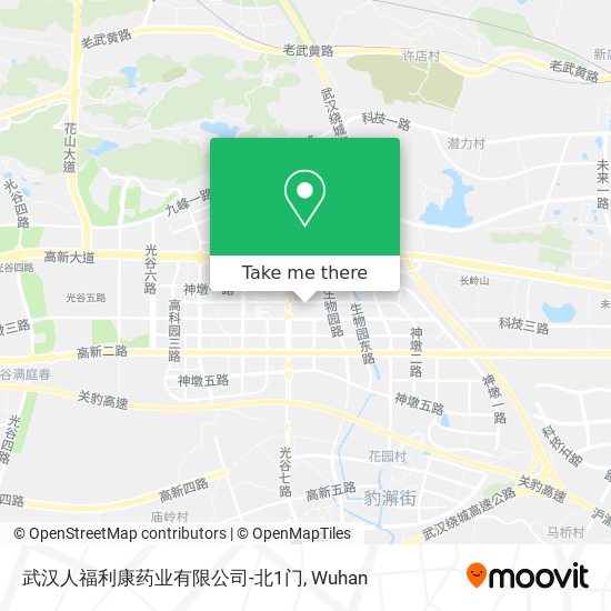 武汉人福利康药业有限公司-北1门 map