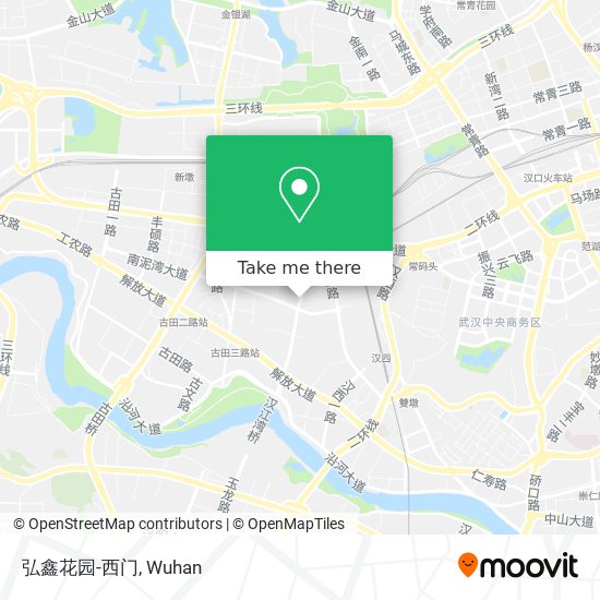 弘鑫花园-西门 map
