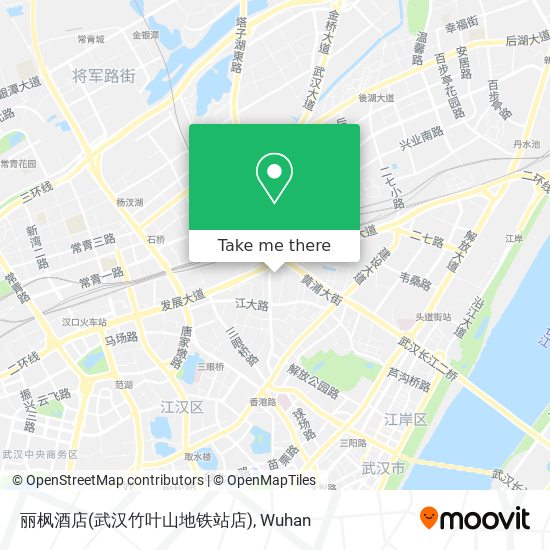 丽枫酒店(武汉竹叶山地铁站店) map