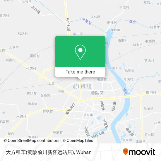 大方租车(黄陂前川新客运站店) map