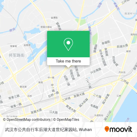 武汉市公共自行车后湖大道世纪家园站 map