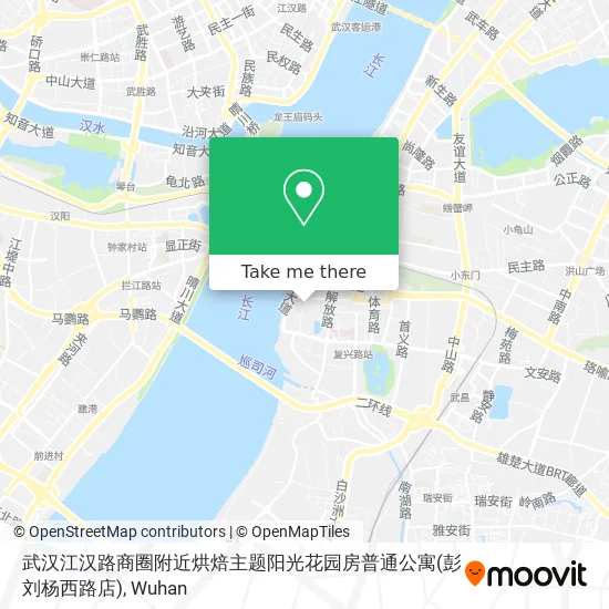 武汉江汉路商圈附近烘焙主题阳光花园房普通公寓(彭刘杨西路店) map