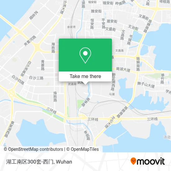 湖工南区300套-西门 map