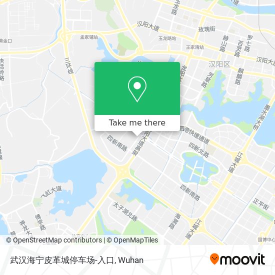 武汉海宁皮革城停车场-入口 map
