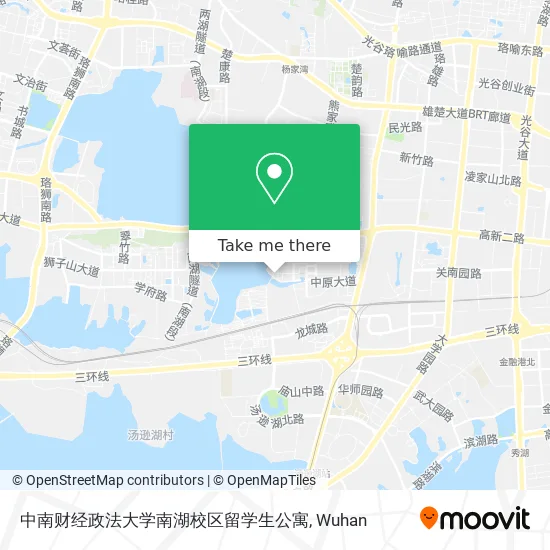 中南财经政法大学南湖校区留学生公寓 map