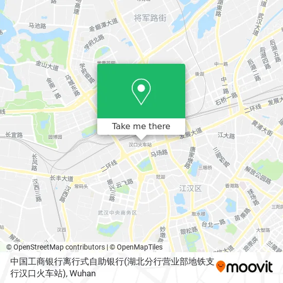 中国工商银行离行式自助银行(湖北分行营业部地铁支行汉口火车站) map