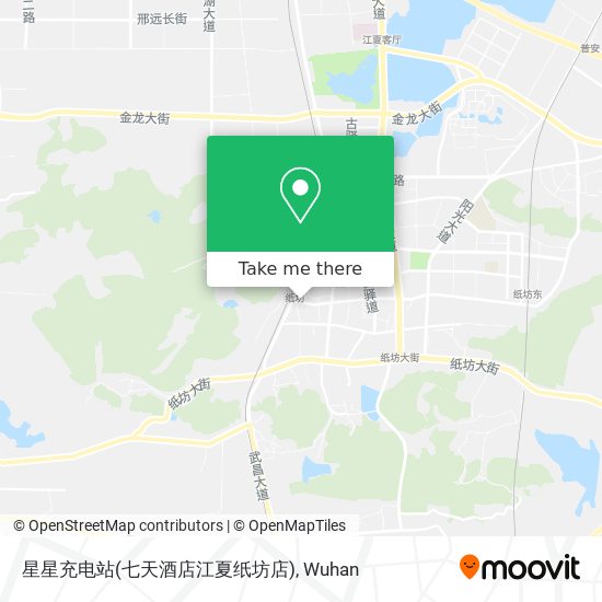 星星充电站(七天酒店江夏纸坊店) map