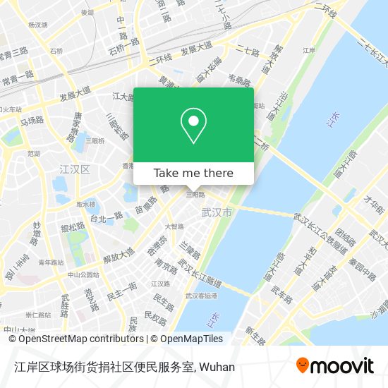 江岸区球场街货捐社区便民服务室 map