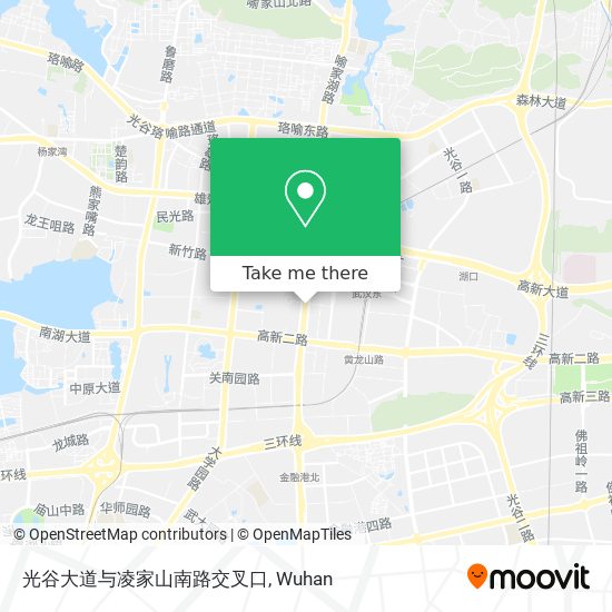 光谷大道与凌家山南路交叉口 map