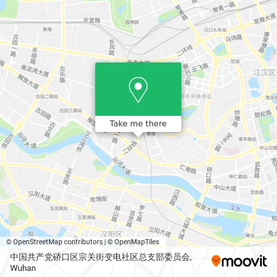中国共产党硚口区宗关街变电社区总支部委员会 map