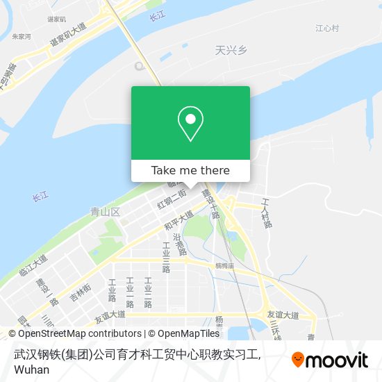 武汉钢铁(集团)公司育才科工贸中心职教实习工 map
