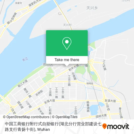 中国工商银行附行式自助银行(湖北分行营业部建设七路支行青扬十街) map