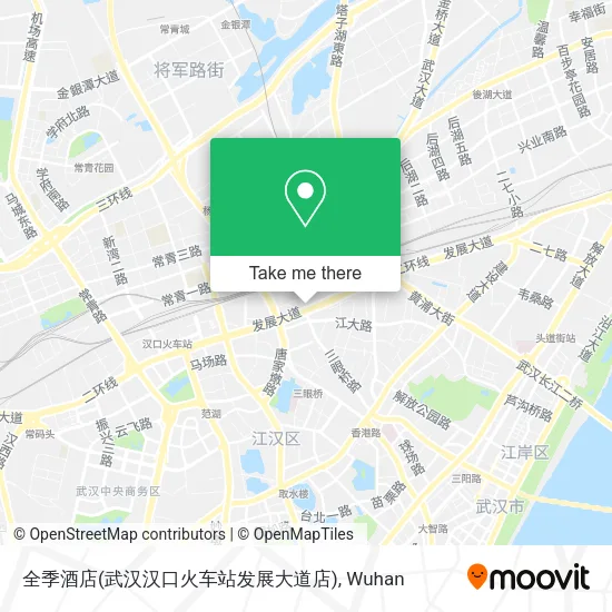 全季酒店(武汉汉口火车站发展大道店) map