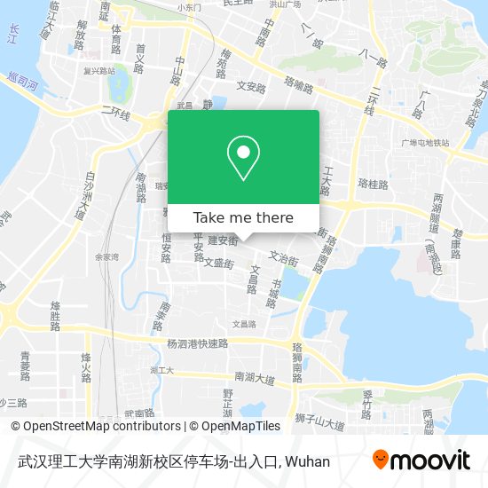 武汉理工大学南湖新校区停车场-出入口 map