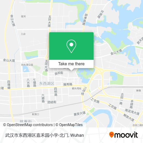 武汉市东西湖区嘉禾园小学-北门 map