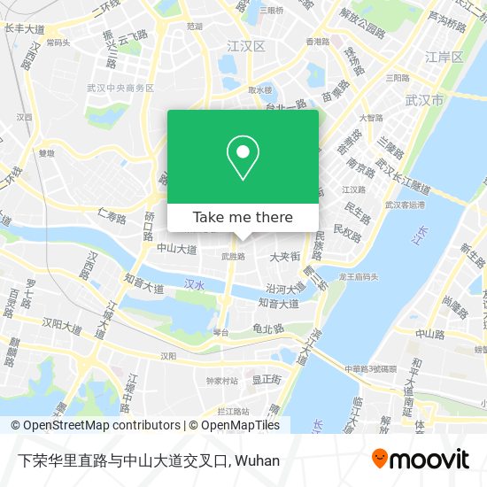 下荣华里直路与中山大道交叉口 map