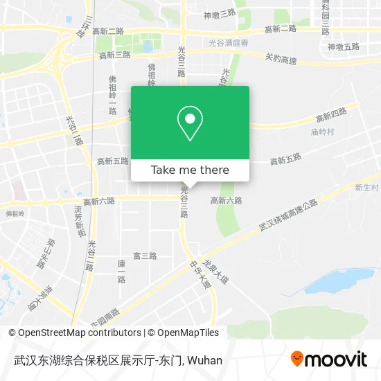 武汉东湖综合保税区展示厅-东门 map