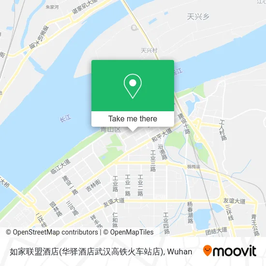 如家联盟酒店(华驿酒店武汉高铁火车站店) map