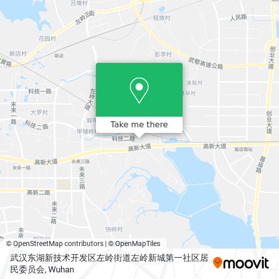 武汉东湖新技术开发区左岭街道左岭新城第一社区居民委员会 map