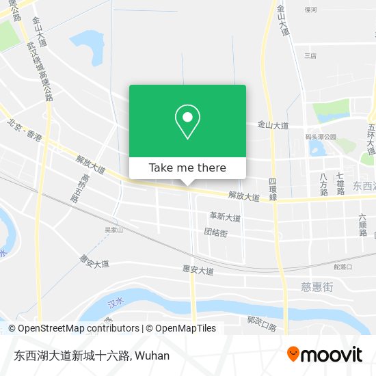 东西湖大道新城十六路 map