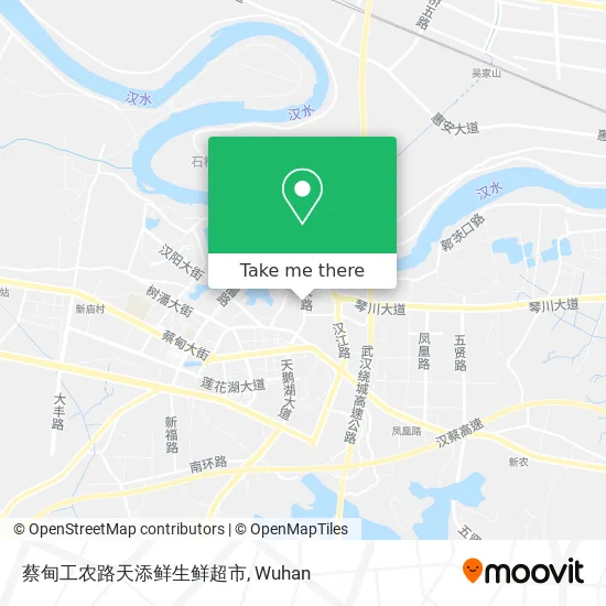 蔡甸工农路天添鲜生鲜超市 map