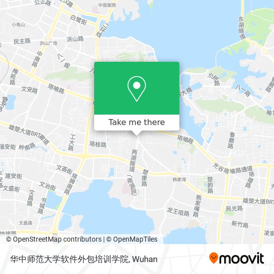 华中师范大学软件外包培训学院 map