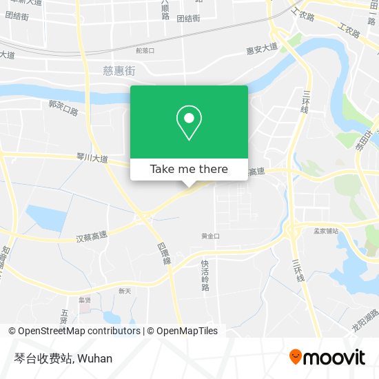 琴台收费站 map