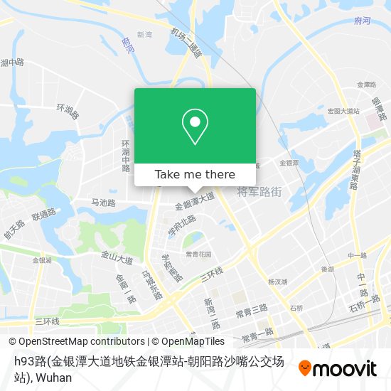 h93路(金银潭大道地铁金银潭站-朝阳路沙嘴公交场站) map