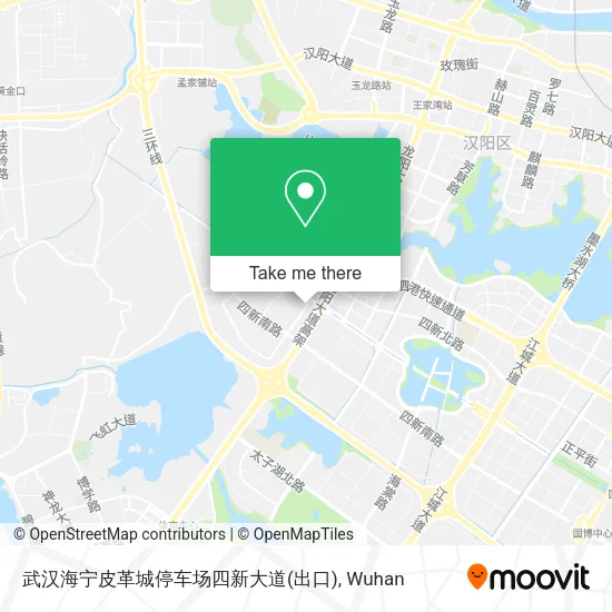 武汉海宁皮革城停车场四新大道(出口) map