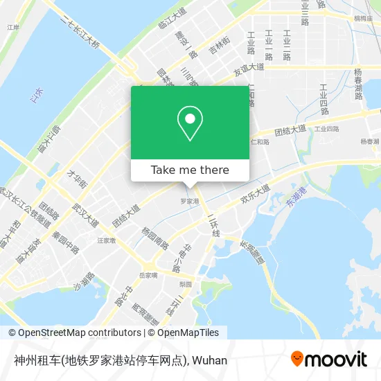 神州租车(地铁罗家港站停车网点) map