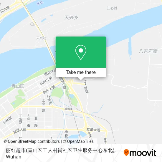 丽红超市(青山区工人村街社区卫生服务中心东北) map