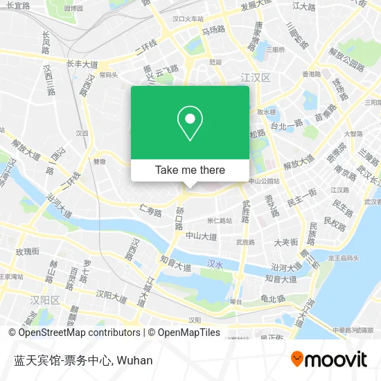 蓝天宾馆-票务中心 map