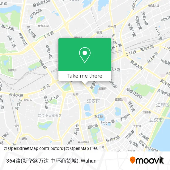 364路(新华路万达-中环商贸城) map