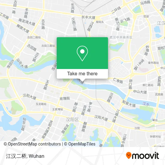 江汉二桥 map